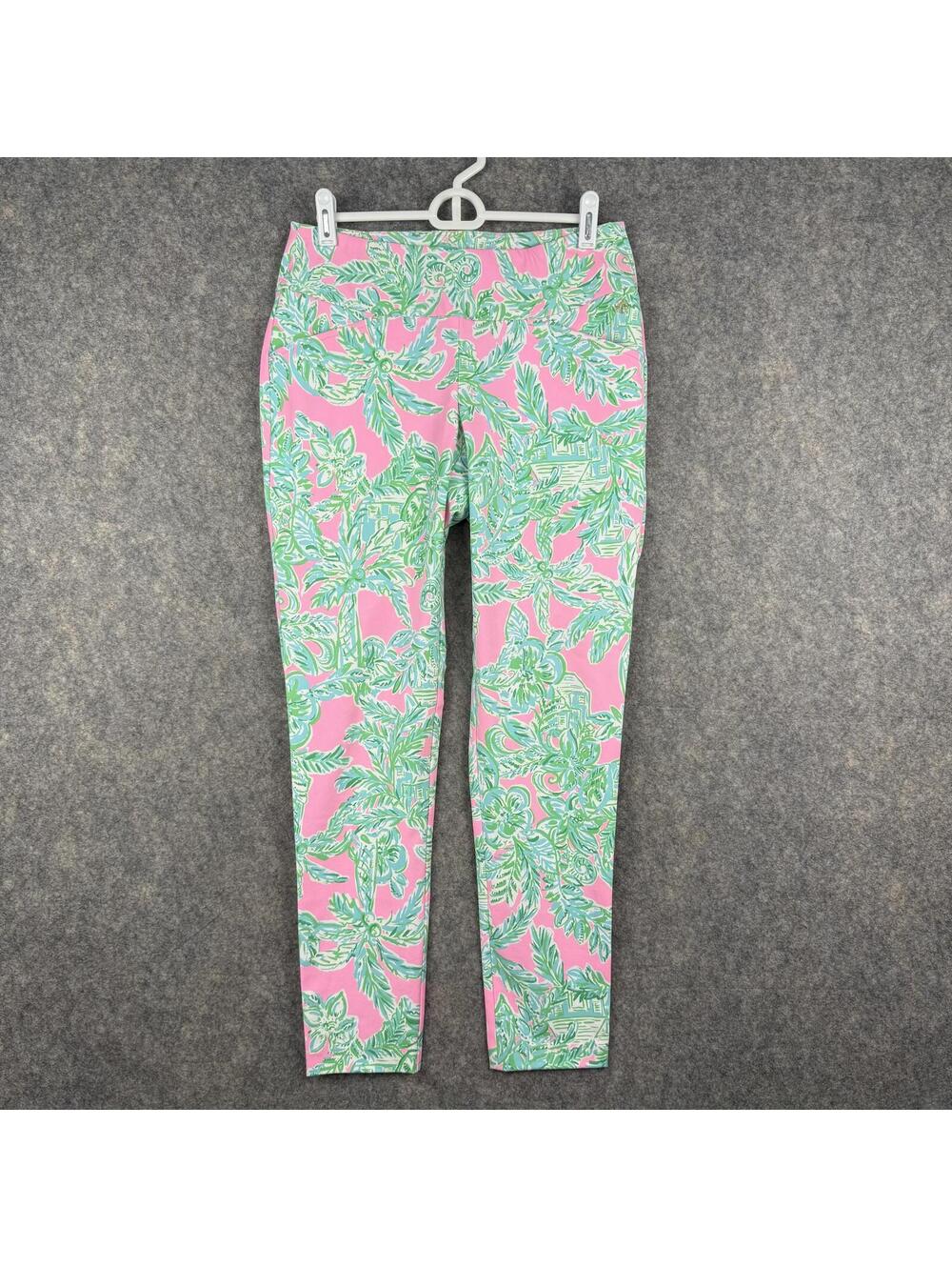 Lilly Pulitzer Luxletic Corso Pull On Stretch Golf Pants 002623 Size 4 28” 555